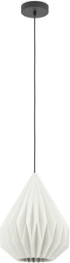 Lampe à suspension Eglo Minting - e27 - ø 31 cm - blanc - papier