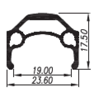 Rim Primax E Str19 28 - 622 x 19c - 36 trous - PARLIE 14 VALVE FRENSE - Silver avec bord de freinage