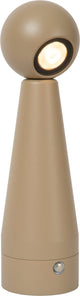 Lucide ipsos - lampe de table rechargeable - batterie rechargeable - LED dimmable - 1x3w 2700k - taupe