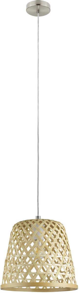 Lampe à suspension Eglo kirkcolm - 1 lumière - ø30 cm - E27 - nickel mat