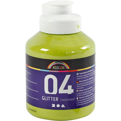 Creativ Company acrylique paillette de peinture pour enfants lime groen, 500 ml