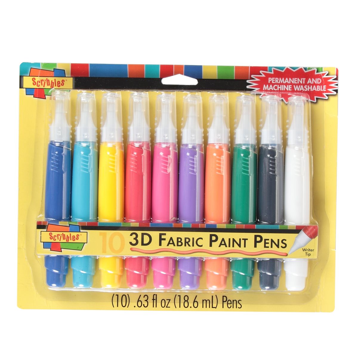 Griffonnages • Stylo multi-peinture pour tissu 3D 10pcs