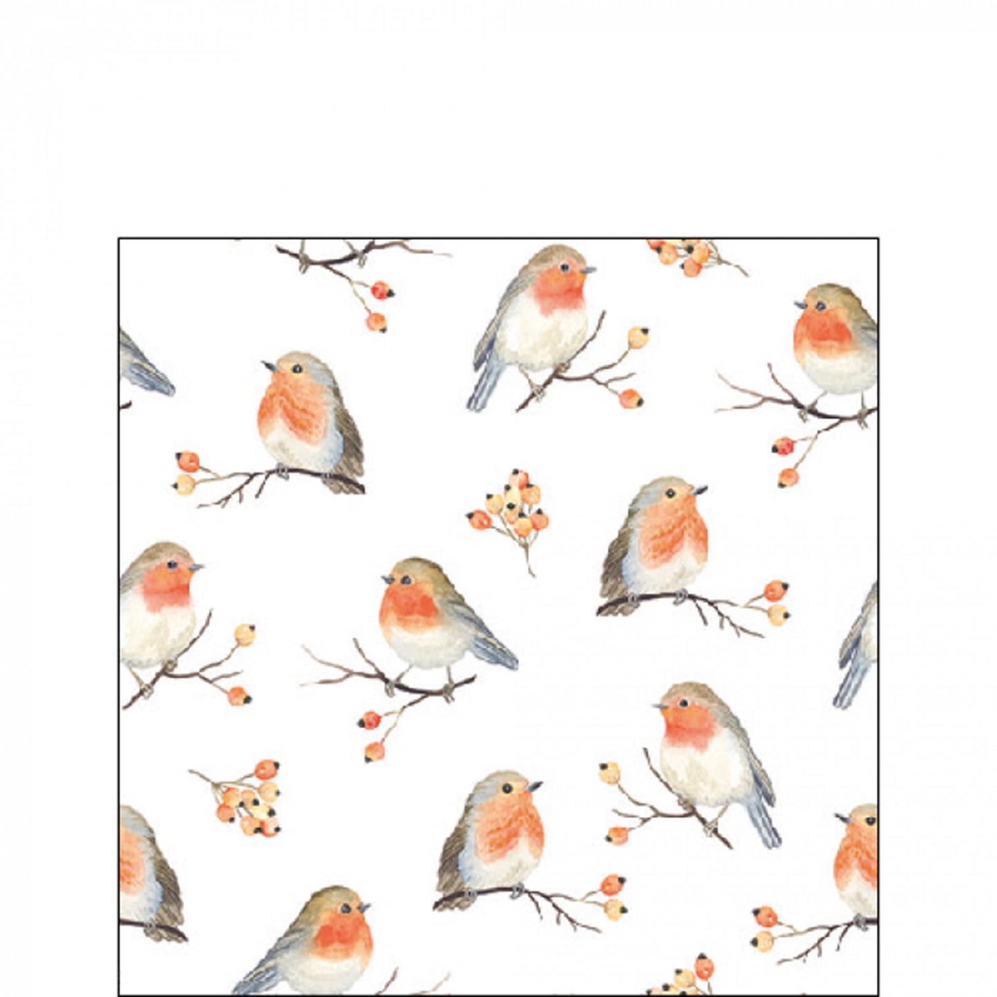 Serviettes Ambiente famille robin 25cm
