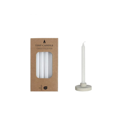 Idées bougies 4 saisons h14cmxø1,2cm blanc lot de 12 pièces