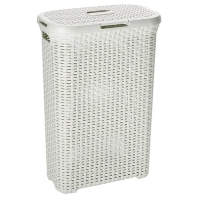 Panier à linge de style Curver Curver avec couvercle 40L blanc