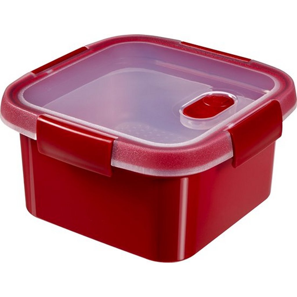 Curver Curver micro-ondes à vapeur à vapeur à vapeur 1,1L rouge