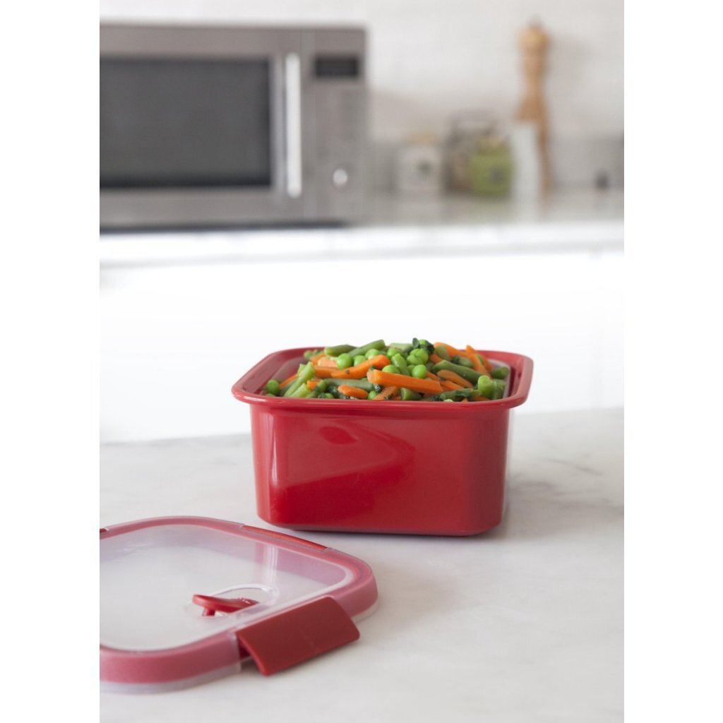 Curver Curver micro-ondes à vapeur à vapeur à vapeur 1,1L rouge