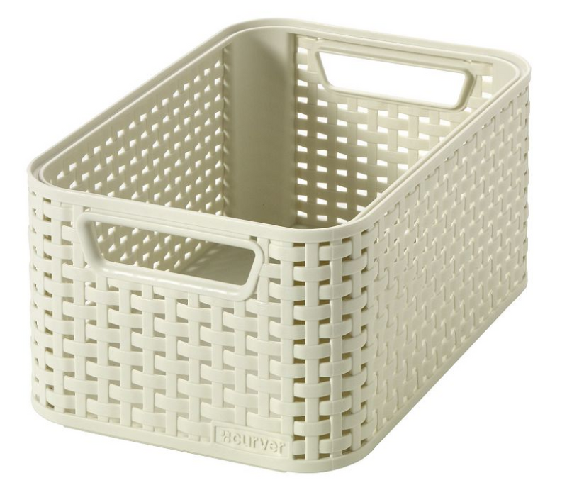 Panier de rangement de style curver taille s 6 l blanc