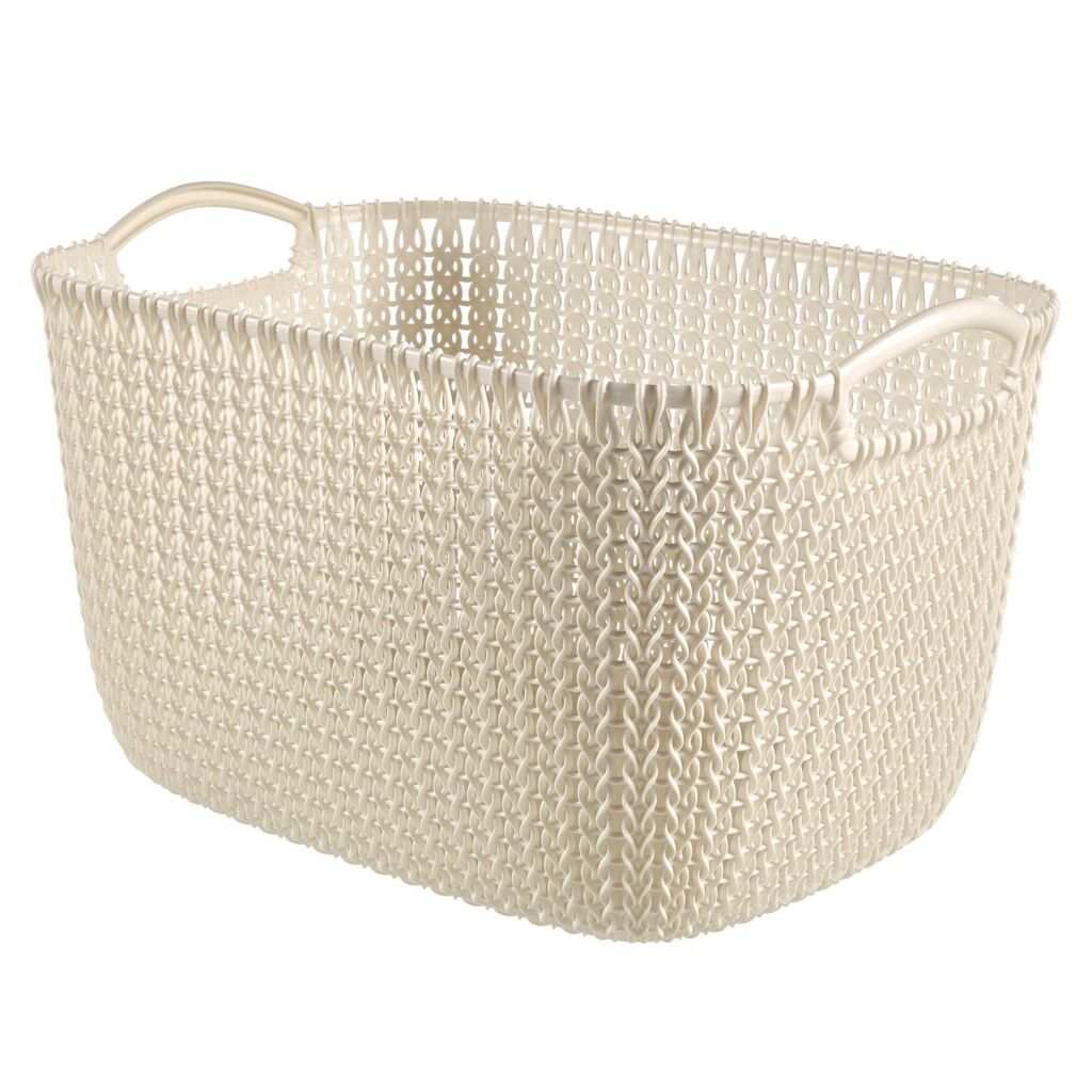 Panier de rangement Curver Curver Knit-look 19L blanc