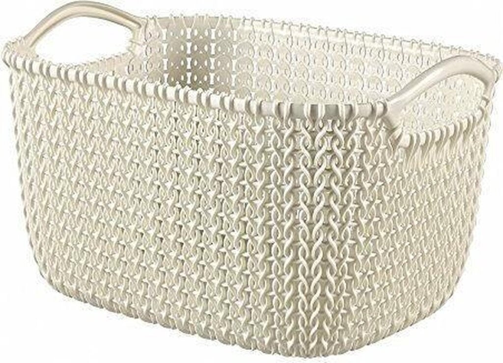 Panier de rangement Curver Curver en tricot S 8L Vintage blanc
