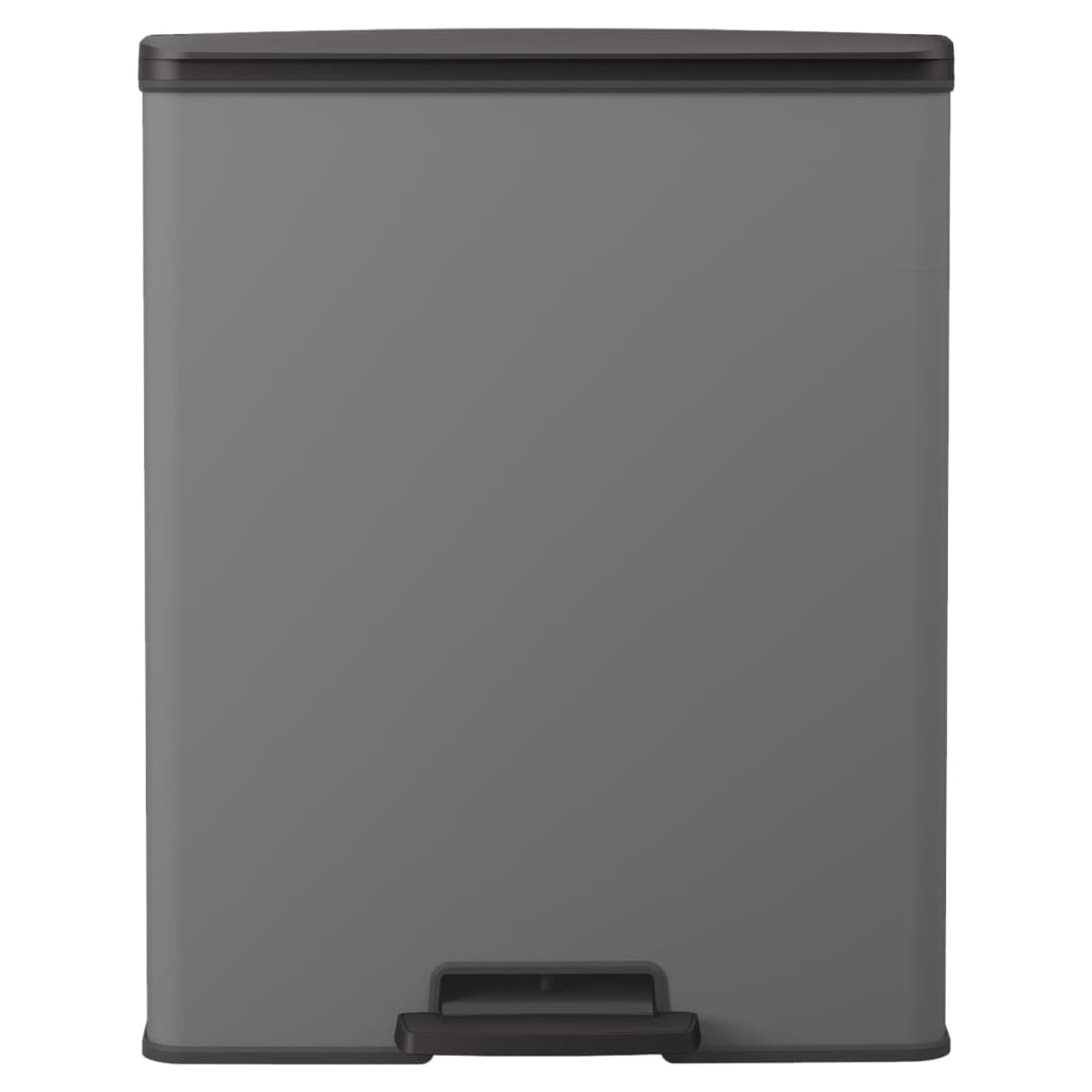 Curver Curver Pedal Bin Deco Duo 26 + 26 L Refroidissement Gris