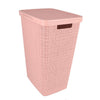Curver Curver Laundry Panier avec look de jute de couvercle 58L Rose