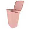 Curver Curver Laundry Panier avec look de jute de couvercle 58L Rose