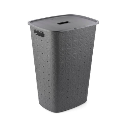 Panier à linge Curver Curver Softex avec couvercle 56L anthracite