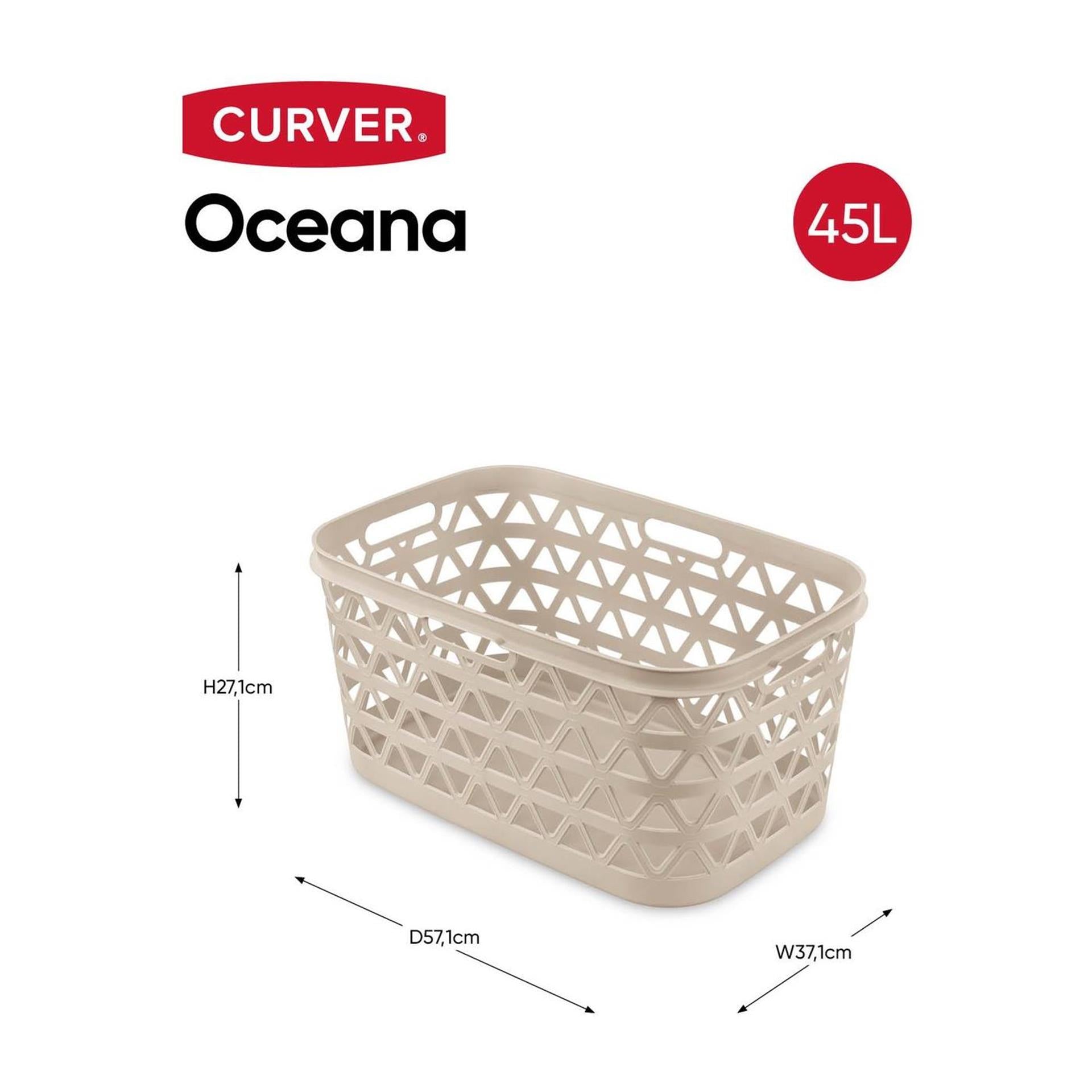 Curver panier à linge océana 45l 57x37x27cm