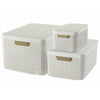 Panier de rangement Curver Curver avec couvercle blanc 3 st 240652