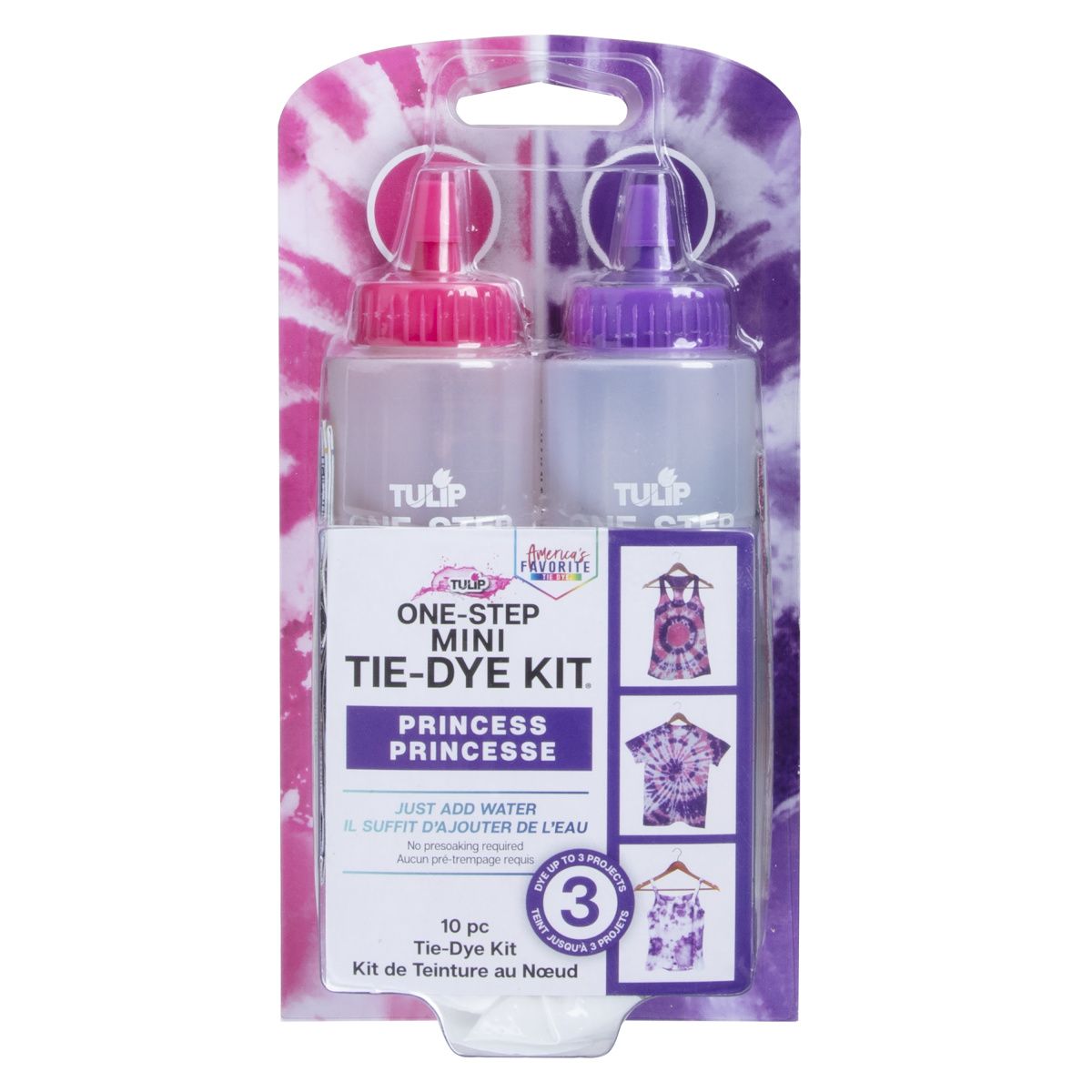 Tulipe tie-dye tulipe one-step • kit tie-dye 2 couleurs princesse
