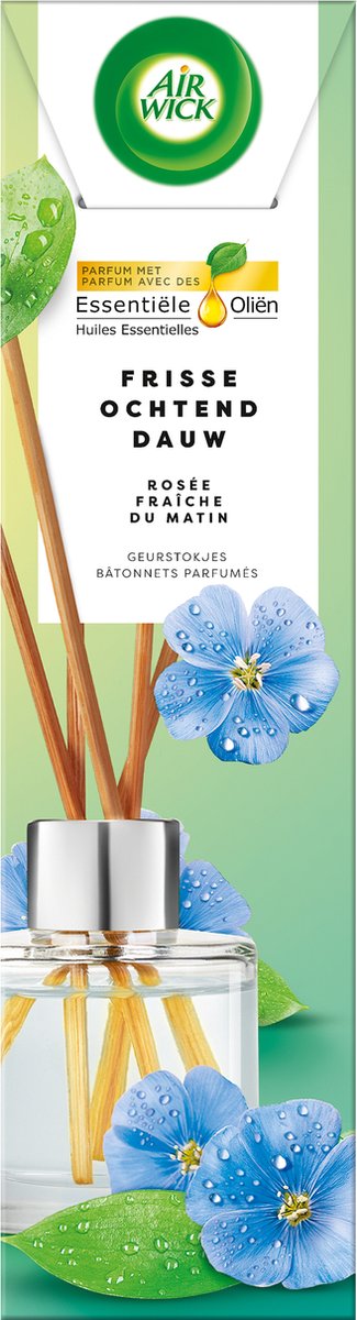 Bâtonnets parfumés désodorisant Air wick aux huiles essentielles rosée fraîche du matin - 40 ml