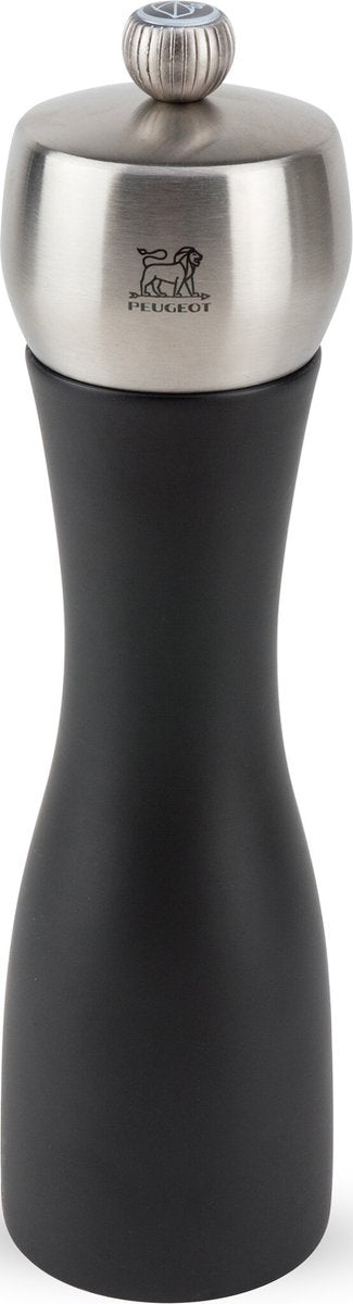 Moulin à sel Peugeot fidji 20 cm - noir mat - bois de hêtre
