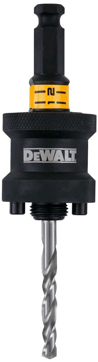 Adaptateur de connexion rapide Dewalt dt20625-qz | 1 2'' | pour scies cloches de 32 à 210 mm | avec foret à centrer multi-matériaux - dt20625-qz