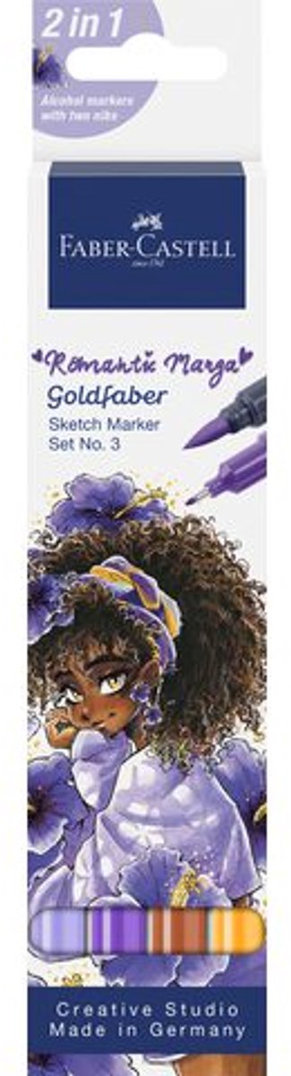 Faber-castell marqueur de croquis - goldfaber set no.3 collection manga romantique - fc-164733