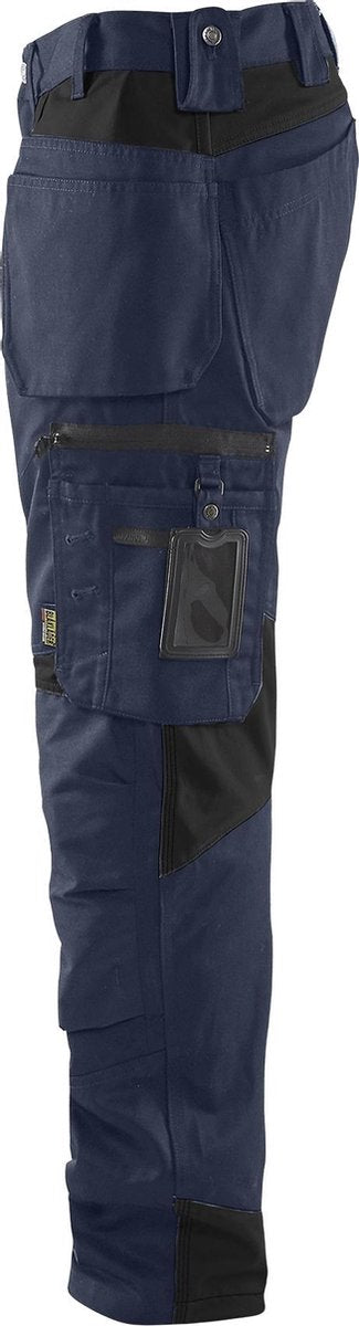 Blåkläder blaklader pantalon de travail avec poches à clous 1555-1860 - bleu marine foncé noir - c48