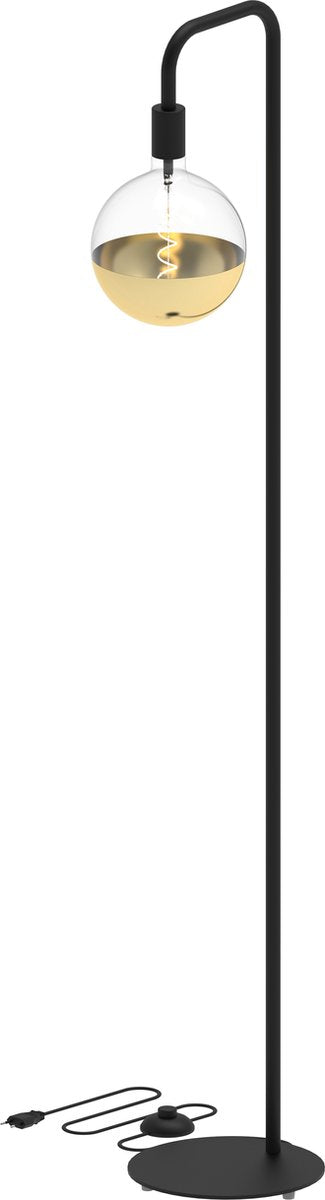 Calex u-line lampadaire salon - industriel - lampadaire avec culot E27 - noir - excl. source de lumière