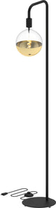 Calex u-line lampadaire salon - industriel - lampadaire avec culot E27 - noir - excl. source de lumière