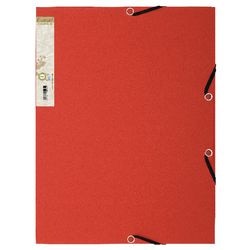 Chemise exacompta 56985e carton recyclé 380g m2 a4 24x33cm dos étiquette rouge orange