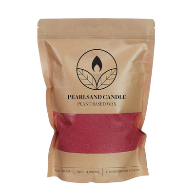 Idées bougie 4 saisons perles de sablebougie 400gr rouge