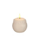Idées 4 saisons bougie led cire fleur perle crème ø9xh12cm