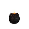 Idées 4 saisons bougie led cire fleur perle noir ø9xh12cm