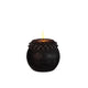Idées 4 saisons bougie led cire fleur perle noir ø9xh12cm