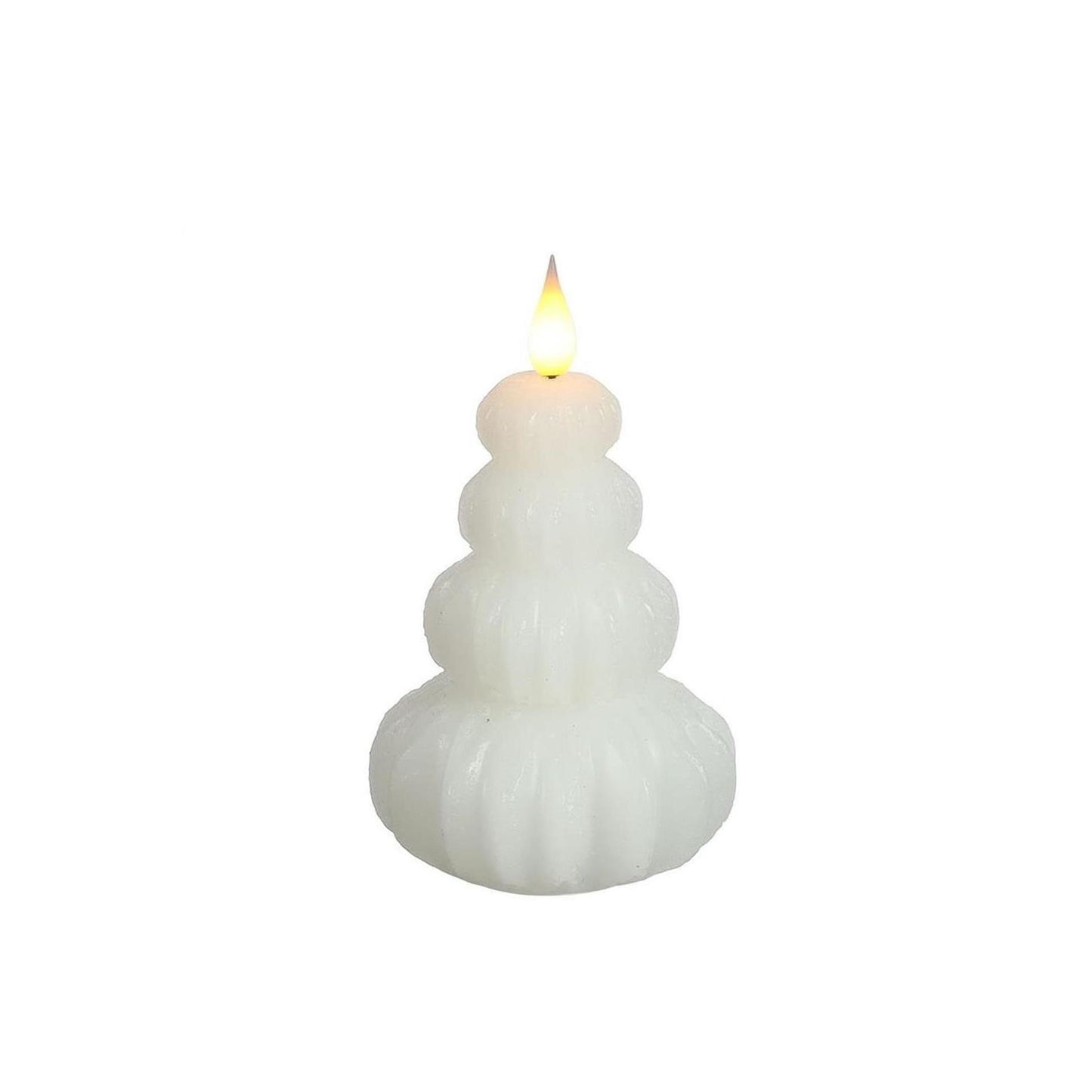 Idées 4 saisons LED bougie cire arbre blanc ø6,9xh12cm