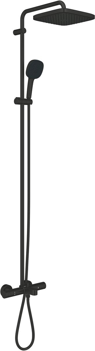 Système de douche Grohe Quickfix Vitalio Comfort 250 - mural - économie d'eau - noir mat