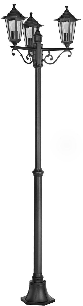 Lampe sur pied Eglo laterna 4 - lampadaire - extérieur - e27 - 192 cm - noir