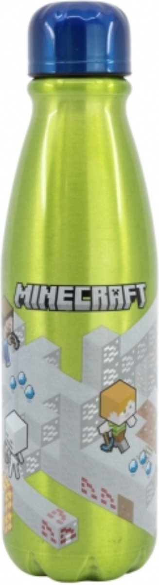 Gobelet en aluminium Stor Minecraft - Gourde 600 ml - 23,5 cm de haut