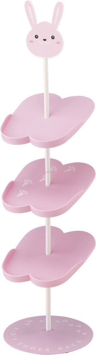 Yamazaki étagère à chaussures pour enfant - lapin - rose