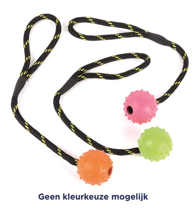 Joyeux animal de compagnie Toys Bal Éteint sur du caoutchouc de corde