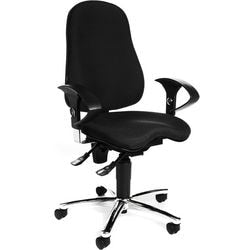 Topstar chaise pivotante sitness 10, contact permanent 5-8 heures noir