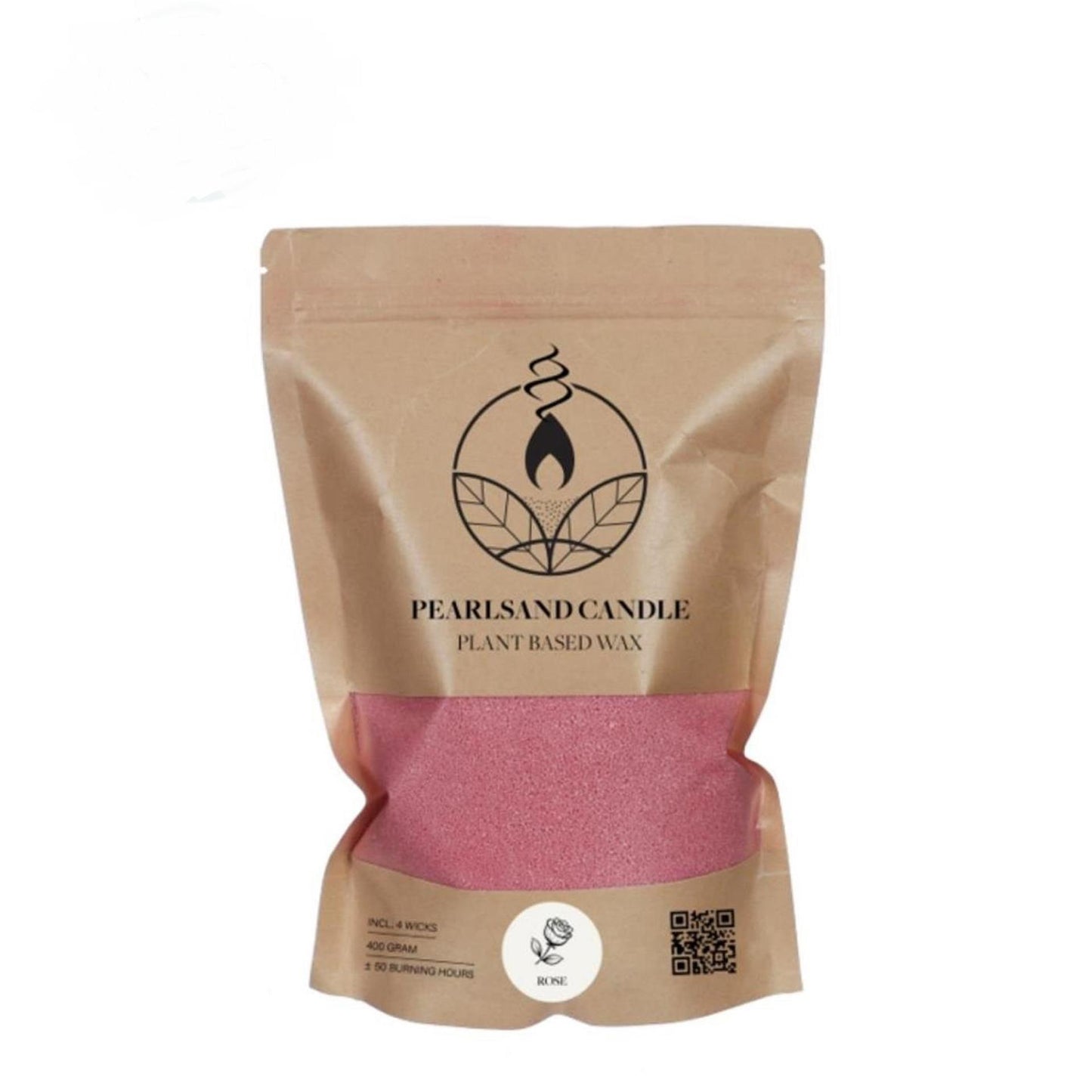 Idées bougie 4 saisons sable au parfum de rose 400 grammes