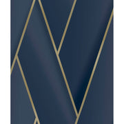 Covergs muraux hollandais Covergs néerlandais papier peint Géométrique bleu et or de couleur - afbeelding 2