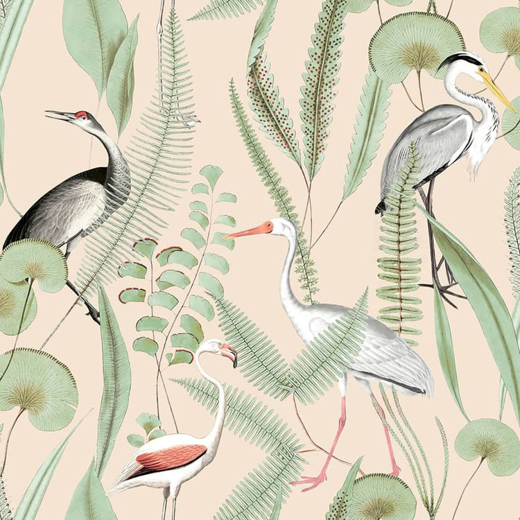 Néerlandais surclans néerlandais Covergs Wallpaper Crèmeen Mint -Colored