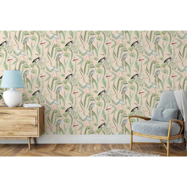 Néerlandais surclans néerlandais Covergs Wallpaper Crèmeen Mint -Colored
