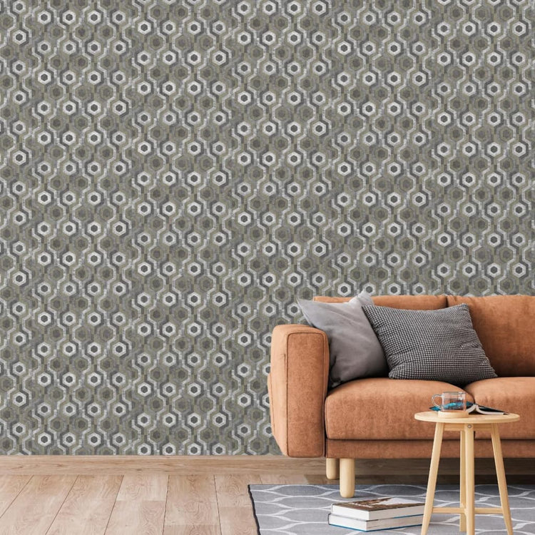 Covergs muraux hollandais Covergs néerlandais papier peint galactique argent coloré et marron