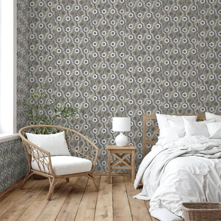 Covergs muraux hollandais Covergs néerlandais papier peint galactique argent coloré et marron