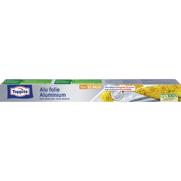 Toppits 1070764 - feuille d'aluminium 10m x 44cm feuille d'aluminium 10m xl | 12 pièces