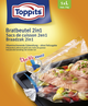 Toppits 1070766 - sacs à rôtir 2en1 sacs à rôtir taille l | 20 pièces