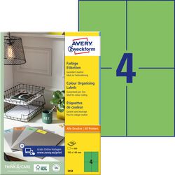 Etiquettes multifonctions avery universelles vertes 100 pièces