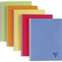 Tessons spirales linicolor clairfontaine 328126 a4 carreaux assortis